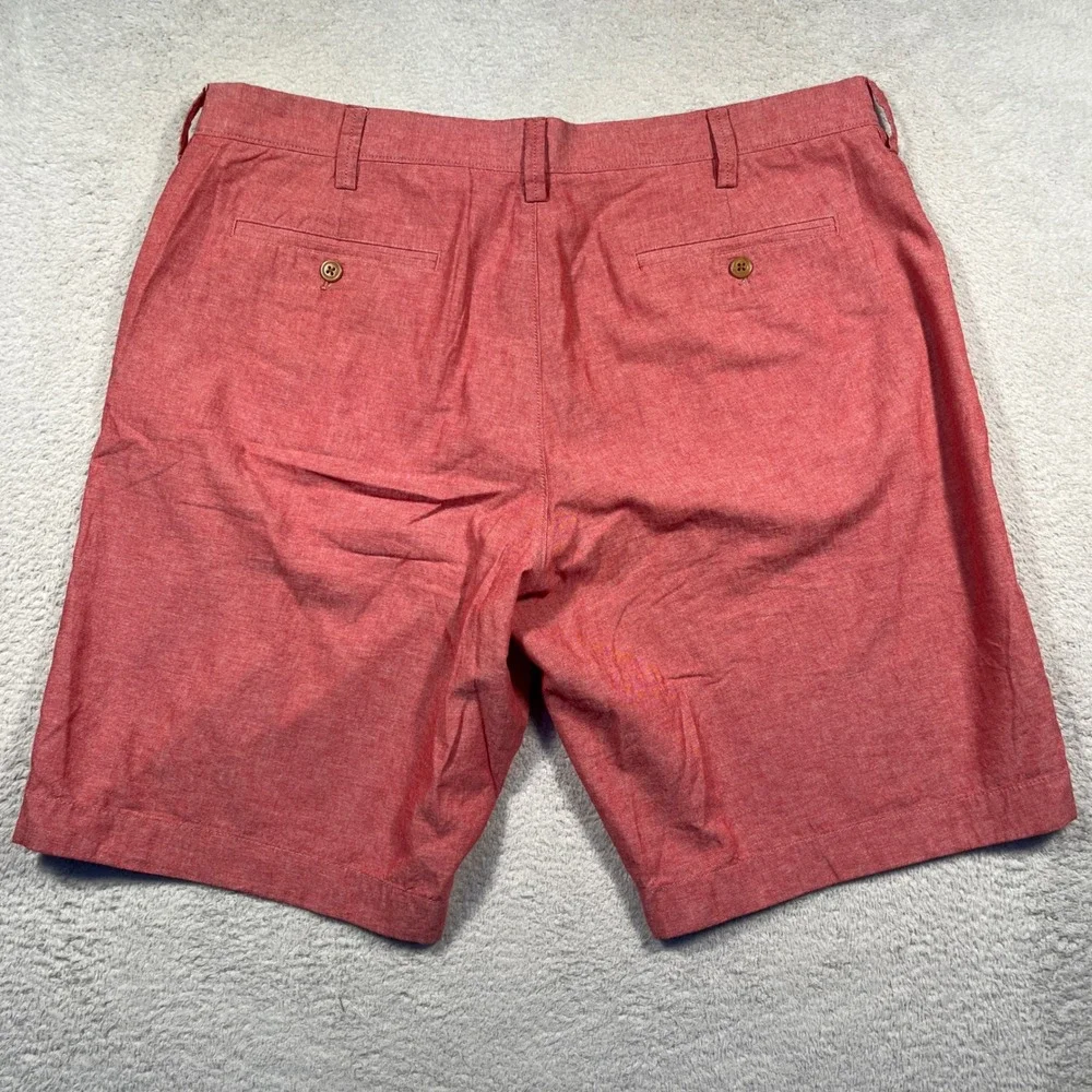 J.Crew Rivington Chino Shorts Flat Front Casual Everyday Red Size 38 x‎ 10